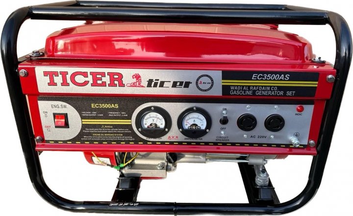 Генератор бензиновий TICER 1 фаза (230В), 2,5кВт, (EC3500AS)